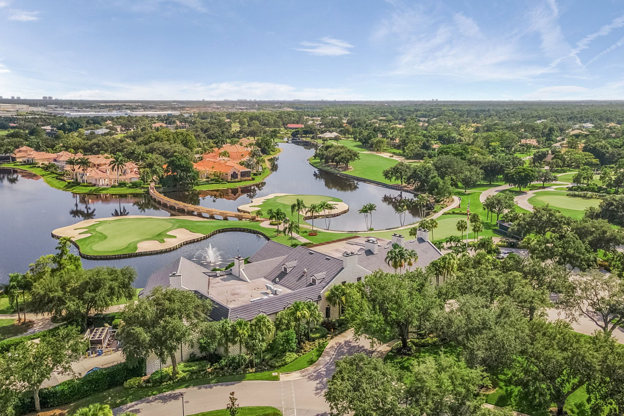 Fiddlesticks homes and golf course aerial